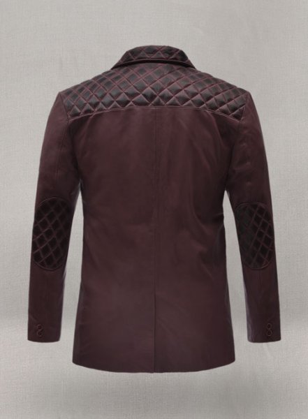 (image for) Harper Burnt Wine Leather Blazer