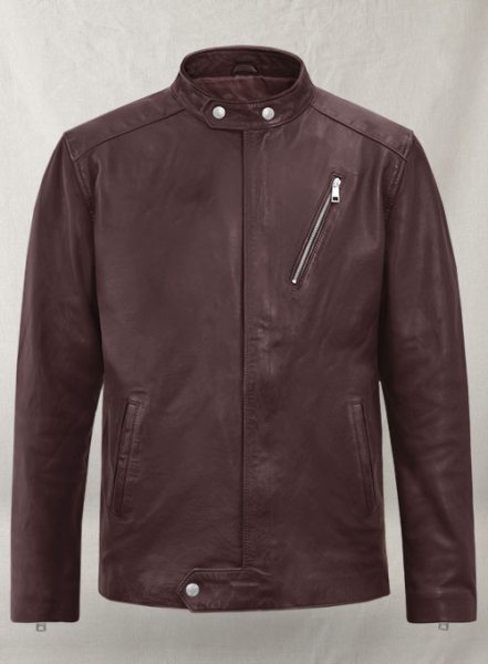 (image for) Motorad Burgundy Biker Leather Jacket