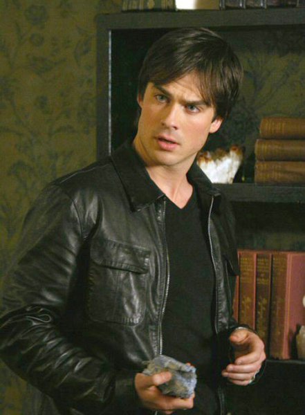 (image for) Damon Salvatore Leather Jacket