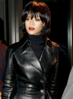 (image for) Rihanna Leather Trench Coat