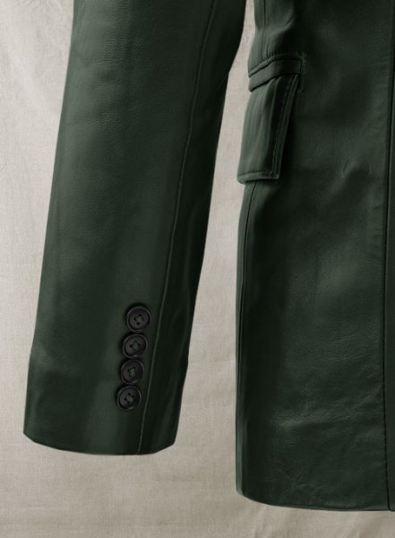 (image for) Vintage Green Leather Blazer