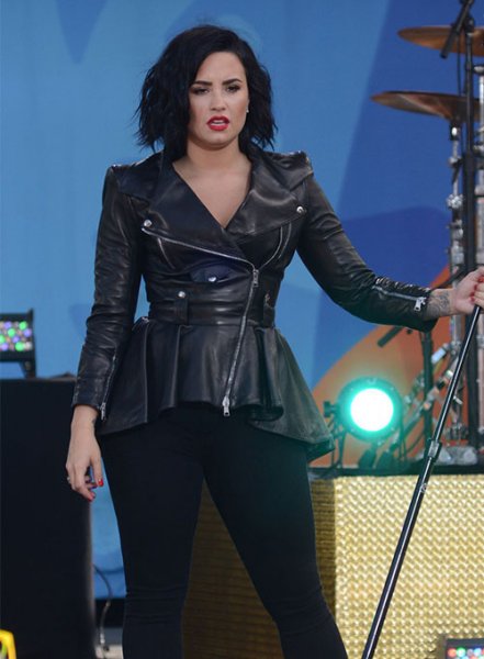 Demi Lovato Leather Jacket #2 : LeatherCult: Genuine Custom Leather ...