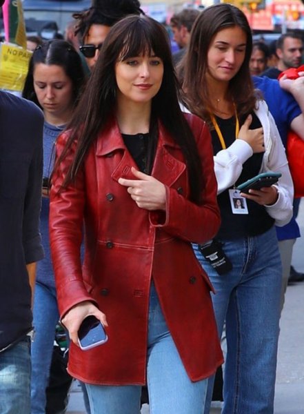 (image for) Dakota Johnson Madame Web Leather Trench Coat