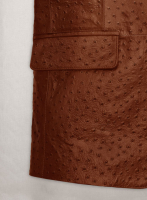 (image for) Tan Brown Ostrich Leather Blazer