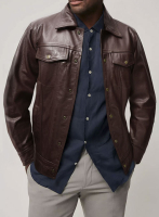 (image for) Thick Goat Brown Washed & Wax Tom Holland Leather Jacket