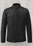 (image for) Firefly Moto Black Biker Leather Jacket