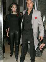 (image for) Angelina Jolie Leather Leggings