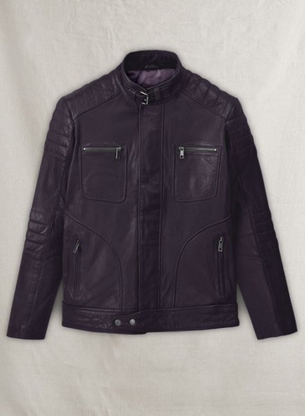 (image for) Firefly Moto Purple Biker Leather Jacket