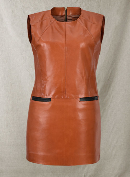 (image for) Shiny Old Tan Bonfire Leather Dress - # 752