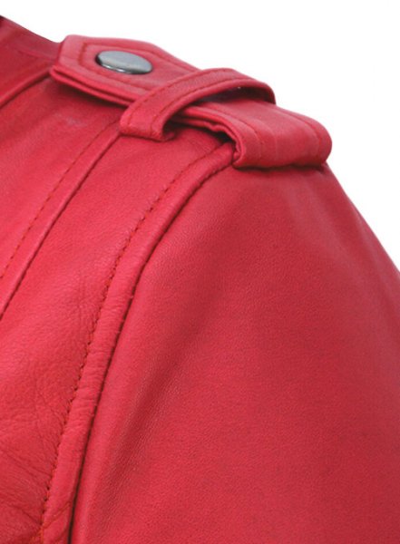 (image for) Soft Raspberry Red Leather Jacket # 220