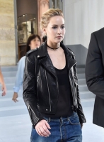 (image for) Jennifer Lawrence Leather Jacket #2