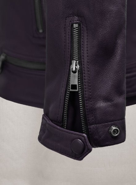 (image for) Ironwood Purple Biker Leather Jacket