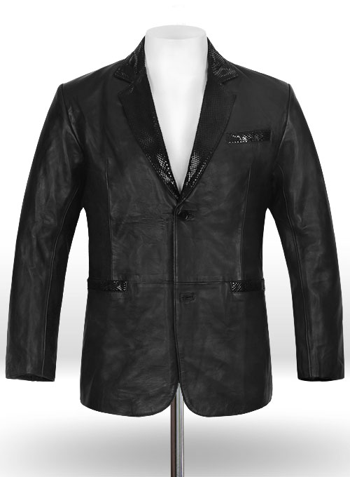 (image for) Black Hampton Leather Blazer