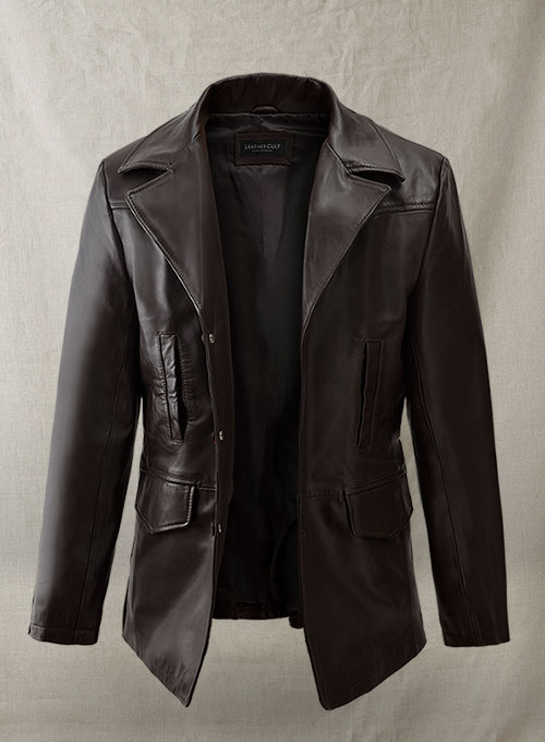 (image for) Aaron Eckhart Love Happens Leather Trench Coat