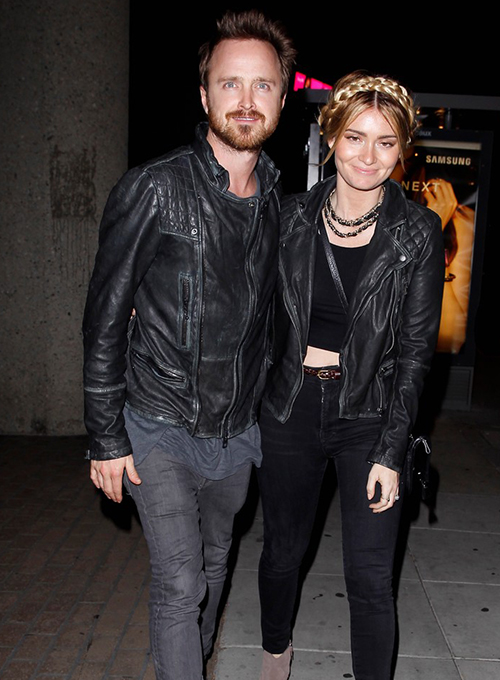 (image for) Aaron Paul Arcade Fire Concert Leather Jacket