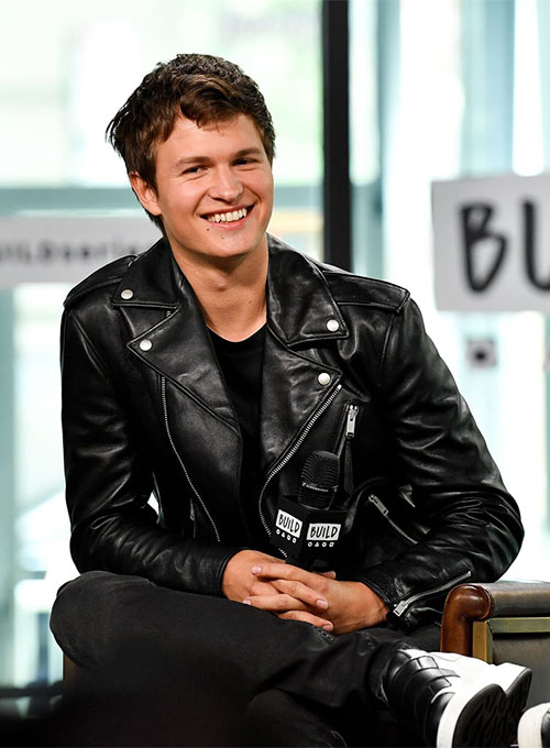 (image for) Ansel Elgort Leather Jacket #2