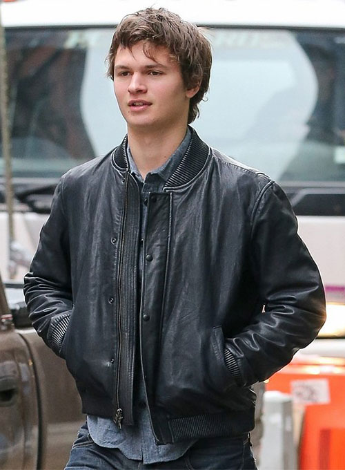 (image for) Ansel Elgort Leather Jacket