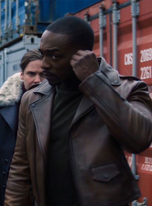 (image for) Anthony Mackie Falcon and The Winter Solider Leather Jacket