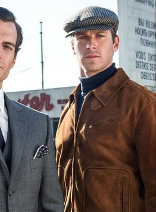 (image for) Armie Hammer Man From Uncle Leather Jacket