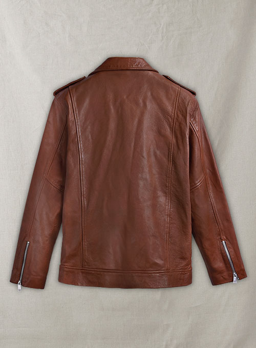 (image for) Beast Tan Biker Leather Jacket - Click Image to Close