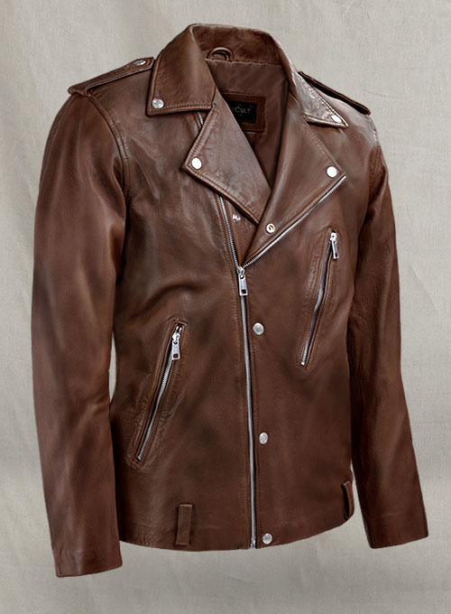 (image for) Beast Spanish Brown Biker Leather Jacket