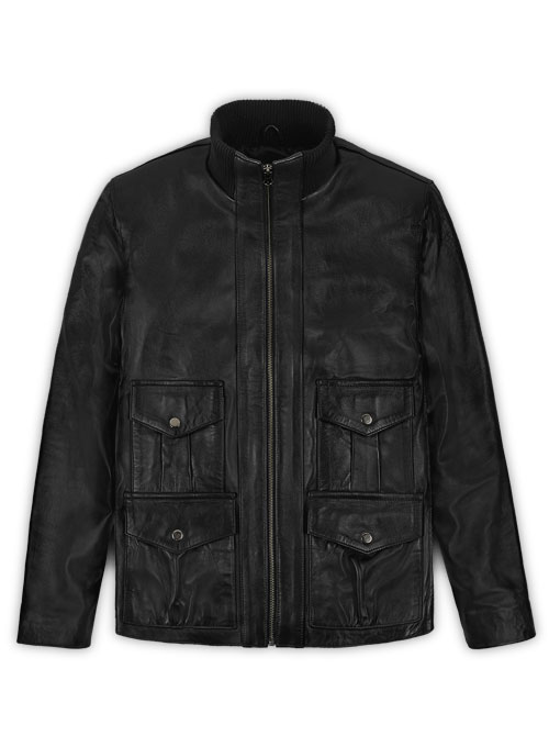 (image for) Black Daniel Craig Casino Royale Leather Jacket