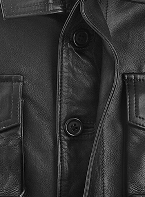 (image for) Black Jensen Ross Ackles Supernatural Season 7 Leather Jacket