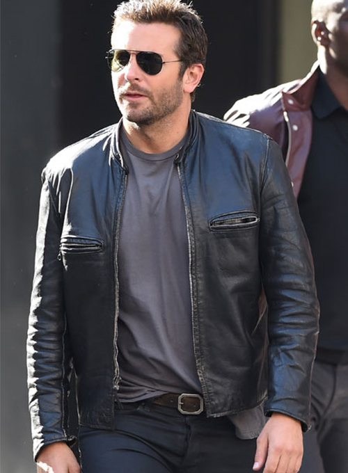 (image for) Bradley Cooper Burnt Leather Jacket