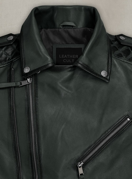 (image for) Charles Burnt Charcoal Leather Jacket - Click Image to Close