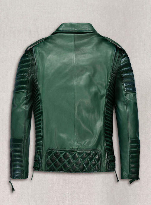 (image for) Charles Burnt Green Leather Jacket