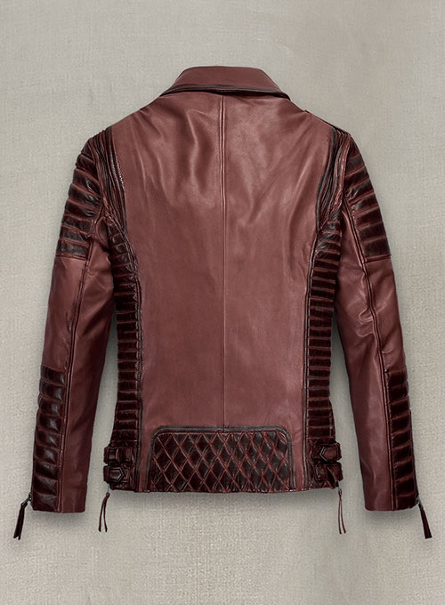 (image for) Charles Burnt Maroon Leather Jacket