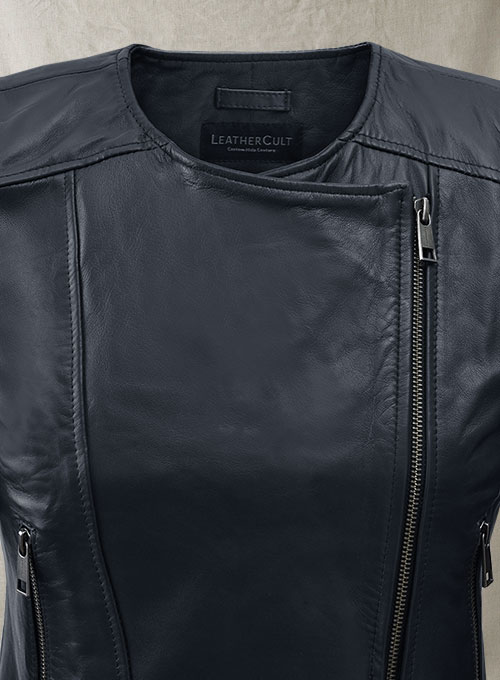 (image for) Dark Blue Leather Jacket # 237