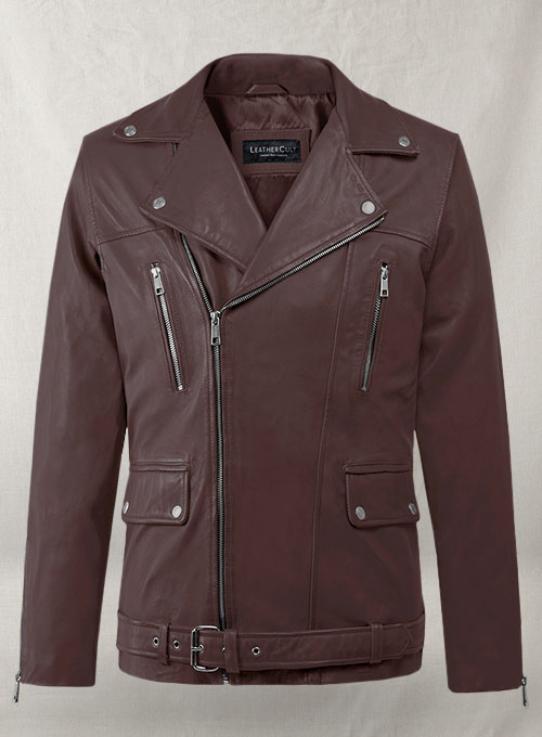 (image for) Dauntless Burgundy Biker Leather Jacket