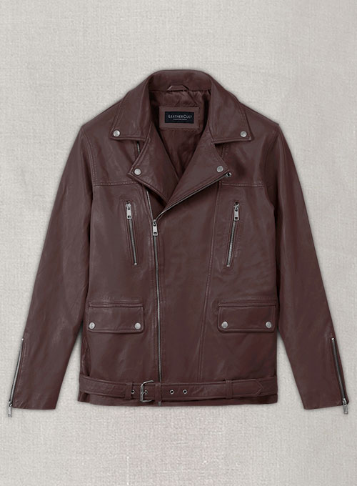 (image for) Dauntless Burgundy Biker Leather Jacket