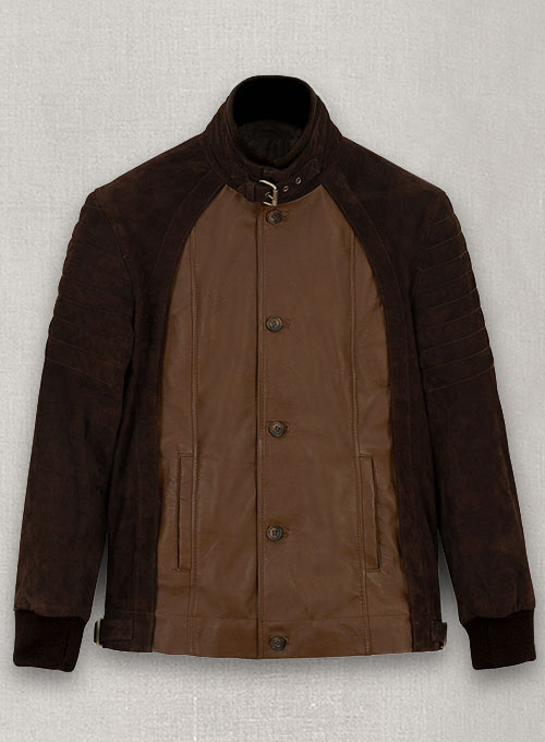 (image for) Dark Tan Daniel Radcliff Horns Leather Jacket