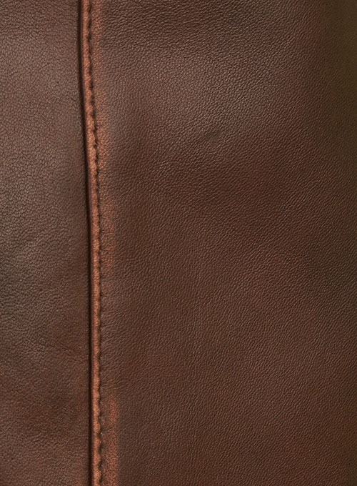 (image for) Espresso Rubbed Tan Leather Jacket