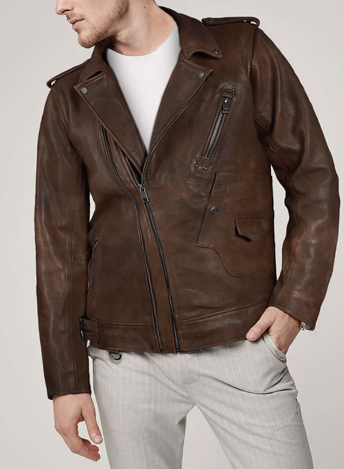 (image for) Falcon Spanish Brown Rider Leather Jacket