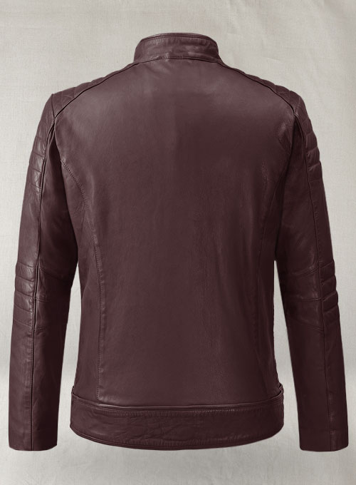 (image for) Firefly Moto Burgundy Biker Leather Jacket - Click Image to Close