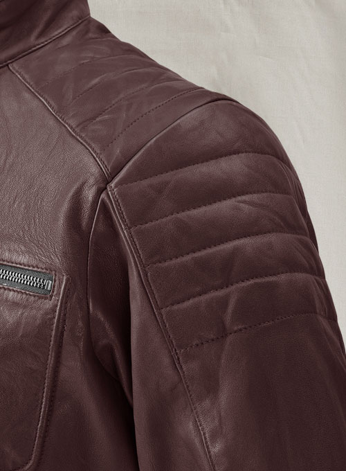 (image for) Firefly Moto Burgundy Biker Leather Jacket - Click Image to Close