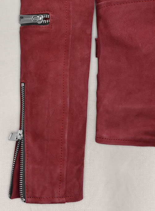 (image for) French Red Suede Leather Jacket # 903 - Click Image to Close