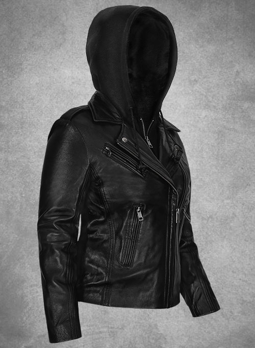 (image for) Hooded Flight Leather Jacket