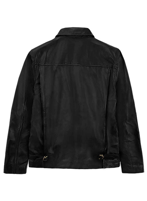 Black Indiana Jones Leather Jacket- XXL Regular : LeatherCult