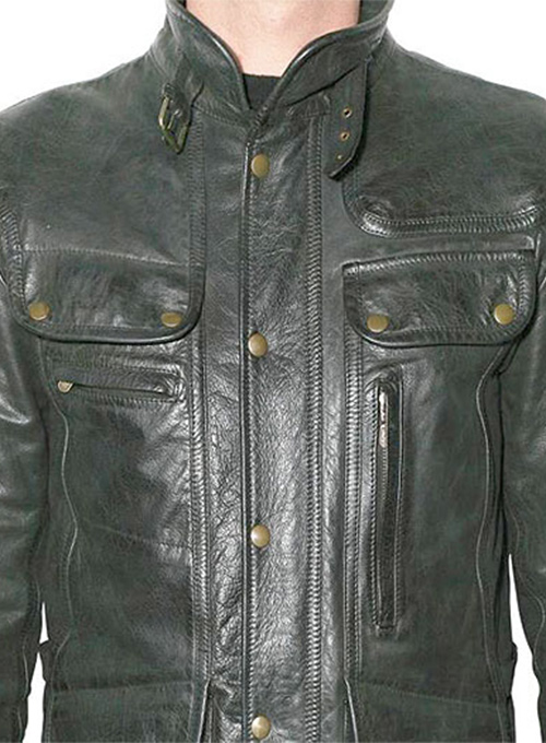 baggy leather jacket