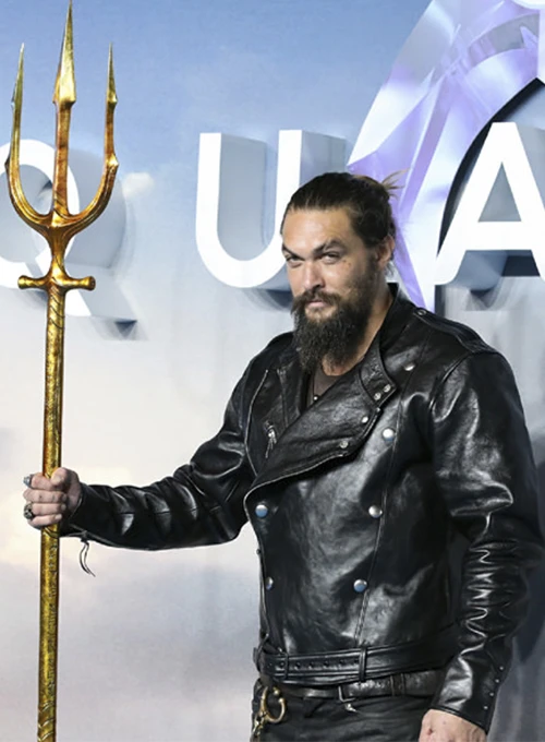 (image for) Jason Momoa Aquaman Premiere Leather Jacket