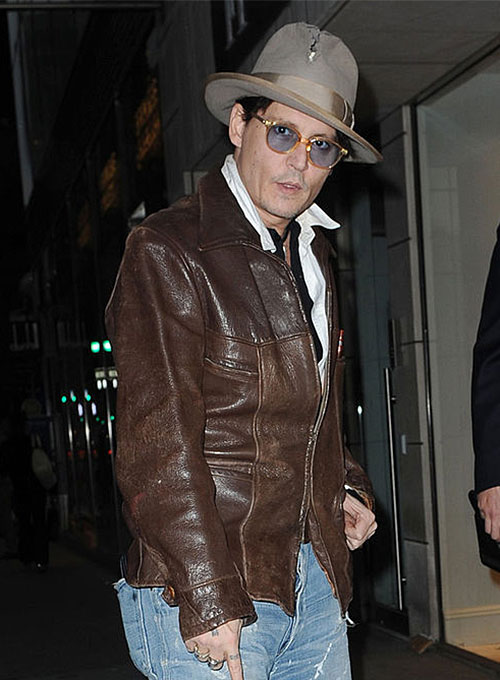 (image for) Johnny Depp Leather Jacket #1