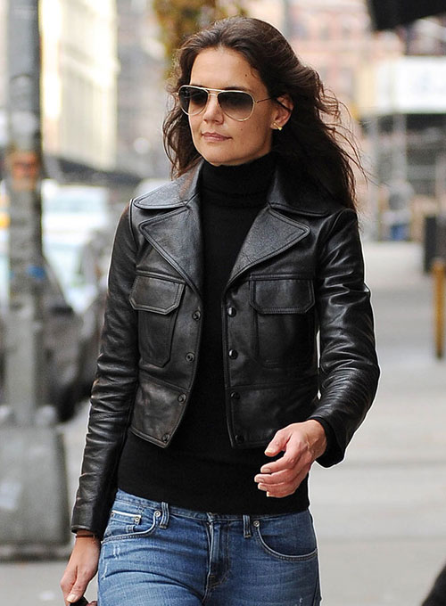 (image for) Katie Holmes Leather Jacket #2