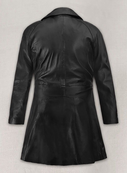 (image for) Kim Kardashian Leather Trench Coat