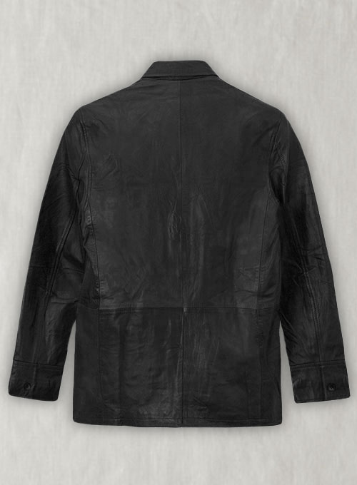 (image for) Black Leather Blazer #716 - 40 Long