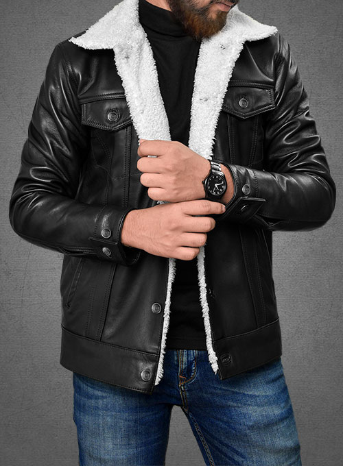 (image for) Leather Sherpa Jacket