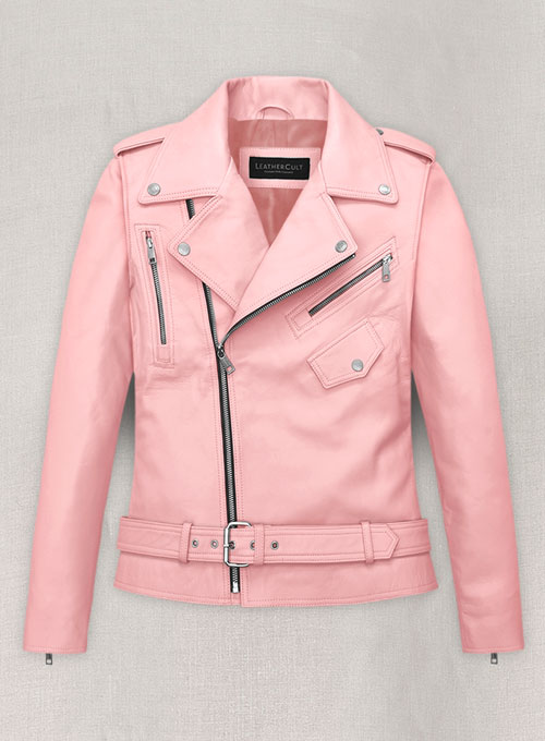 (image for) Light Pink Jessica Alba Leather Jacket